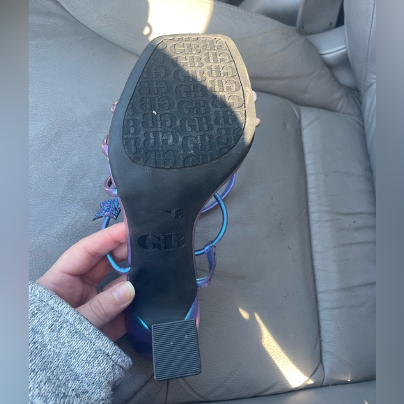 GB Womens iridescent purple Star-Struck Rhinestone Star Dress Sandals size 9.5 - Picture 2 of 5